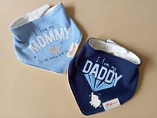 2 Baby blau Daddy Lätzchen