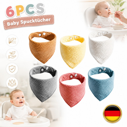 Spucktücher 6er pack musselin - spucktücher,